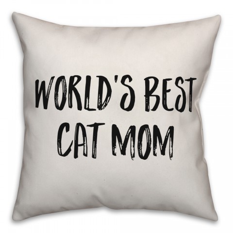 World's Best Cat Mom Pillow