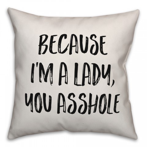 Because I'm A Lady Pillow