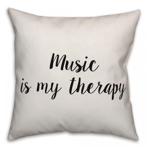 Music Is My Therapy Pillow