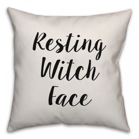Resting Witch Face Pillow