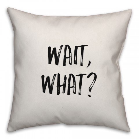 Wait, What? Pillow