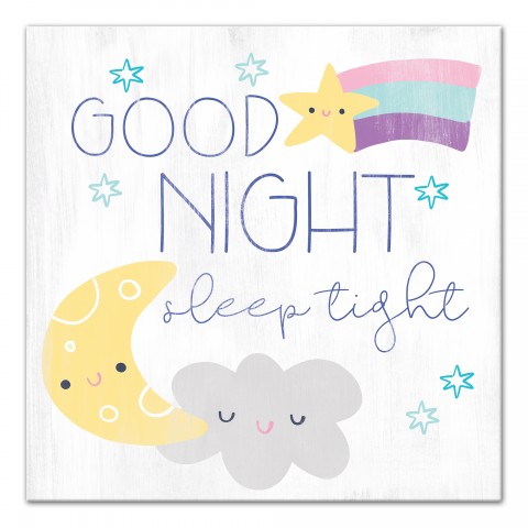 Good Night Sleep Tight 16x16 Canvas Wall Art