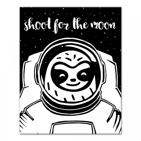 Shoot for the Moon 16x20 Canvas Wall Art