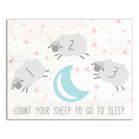 Count Your Sheep 16x20 Canvas Wall Art