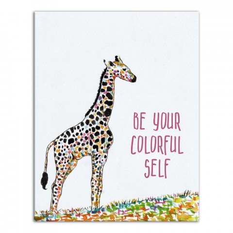 Be Your Colorful Self 11x14 Canvas Wall Art