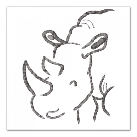 Loving Rhino 12x12 Canvas Wall Art