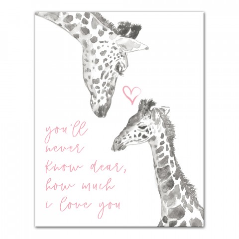 How Much I Love You 11x14 Canvas Wall Art