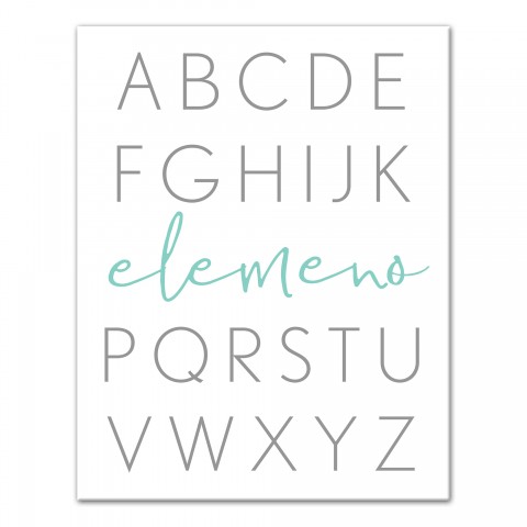 Alphabet Twist 11x14 Canvas Wall Art