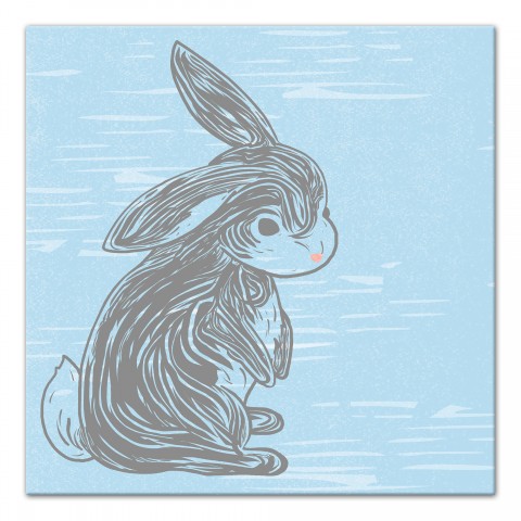 Baby Bunny 16x16 Canvas Wall Art