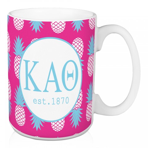Kappa Alpha Theta Tropical Pineapple 15 oz Mug