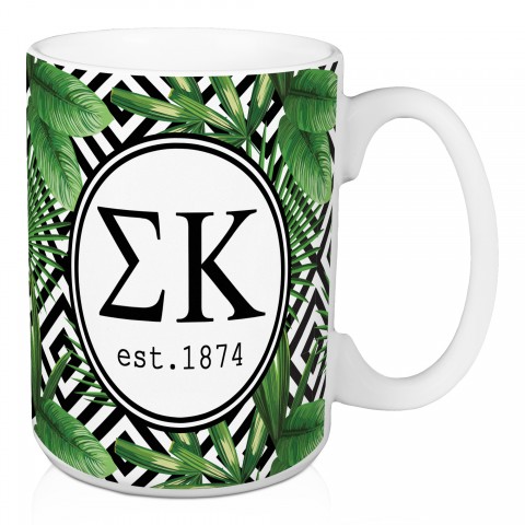 Sigma Kappa Tropical Palm 15 oz Mug