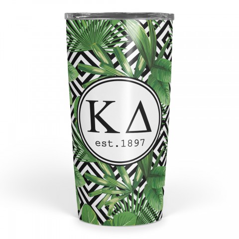 Kappa Delta Tropical Palm 20 oz Tumbler