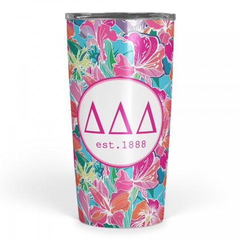 Delta Delta Delta Bright Florals 20 oz Tumbler