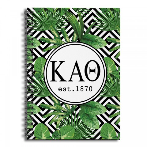 Kappa Alpha Theta Tropical Palms 6x8 Ruled Spiral Notebook