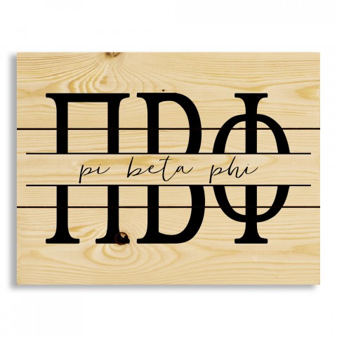 Pi Beta Phi Script 14x10.5 Pallet Wood Art