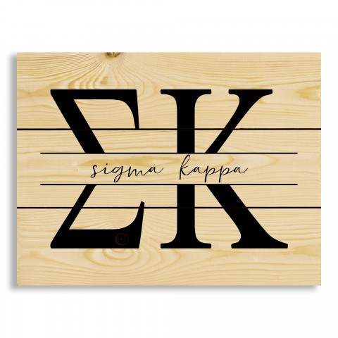 Sigma Kappa Script 14x10.5 Pallet Wood Art