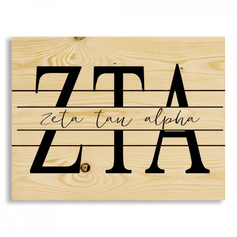 Zeta Tau Alpha Script 14x10.5 Pallet Wood Art