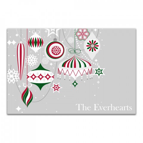 Christmas Ornament Collection 12x18 Personalized Canvas Wall Art