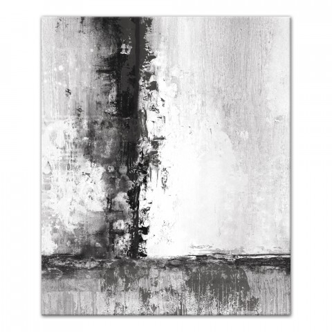 Black and White Textured 20x24 Canvas Wall Art