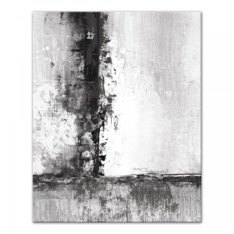 Black and White Textured 24x30 Canvas Wall Art