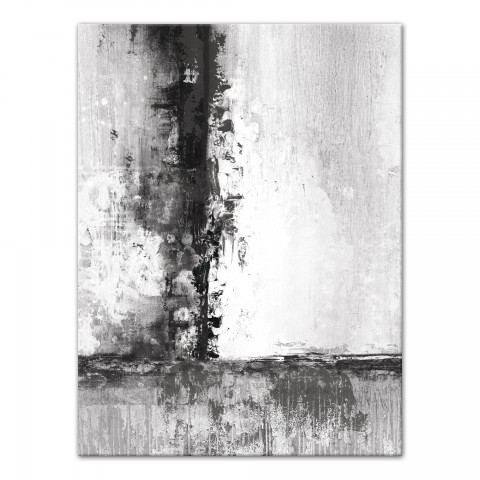 Black and White Textured 30x40 Canvas Wall Art