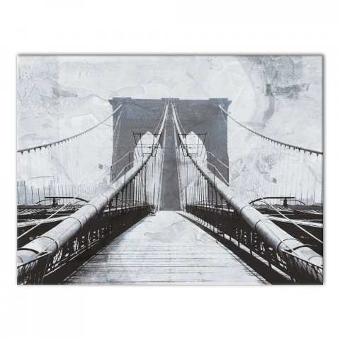 Brooklyn Bridge Sketch 30x40 Canvas Wall Art
