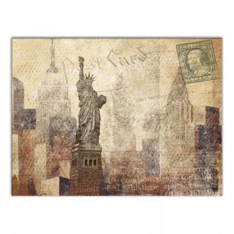 Distressed New York City Statue of Liberty 30x40 Canvas Wall Art