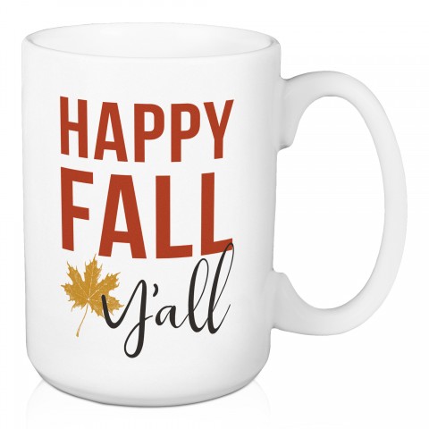 Happy Fall Y'all 15 oz Mug