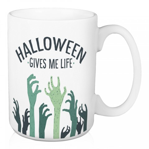 Halloween Gives Me Life Zombies 15 oz Mug