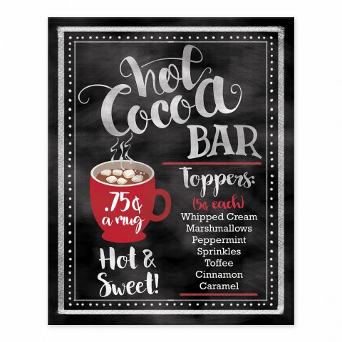 Hot Cocoa Bar 8x10 Tabletop Canvas
