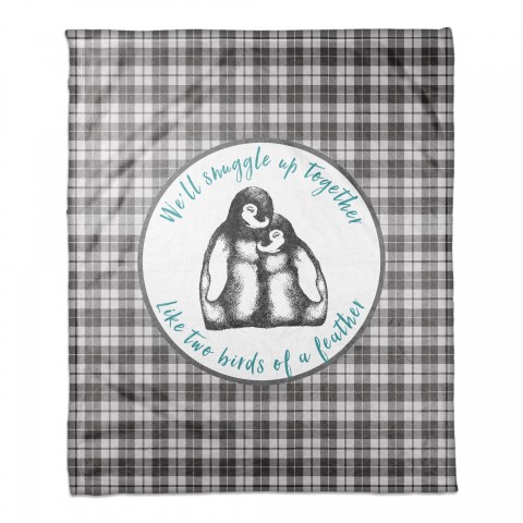 We'll Snuggle up Together 50x60 Coral Fleece Blanket