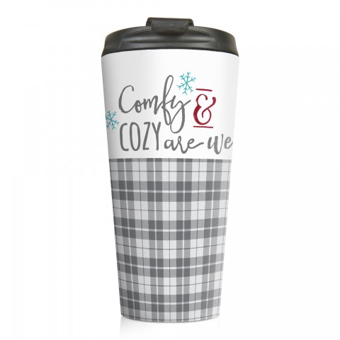 Comfy and Cozy are We 15 oz Travel Mug