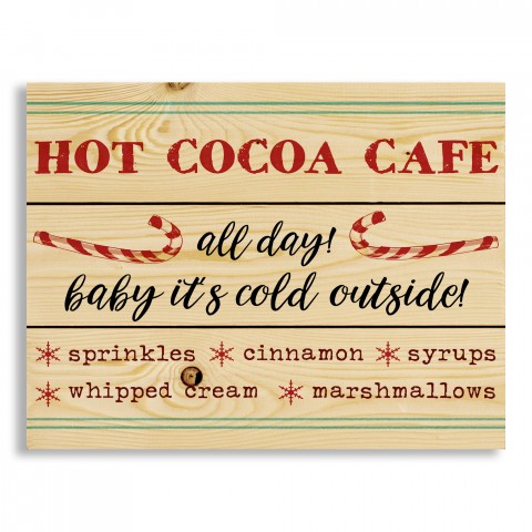 Hot Cocoa Café 14x10.5 Pallet Wood Art