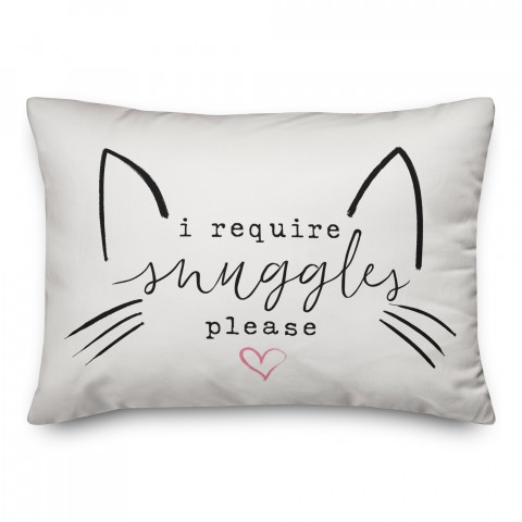 I Require Snuggles Please 14x20 Spun Poly Pillow