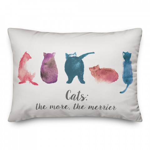Cats The More The Merrier 14x20 Spun Poly Pillow