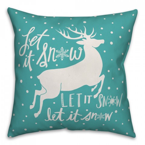 Let it Snow 18x18 Indoor / Outdoor Pillow