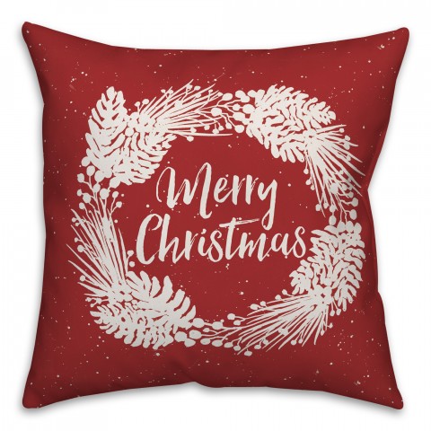 Merry Christmas 18x18 Indoor / Outdoor Pillow