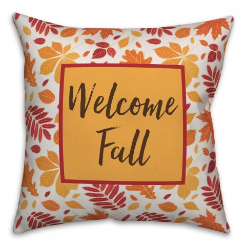 Welcome Fall 18x18 Indoor / Outdoor Pillow
