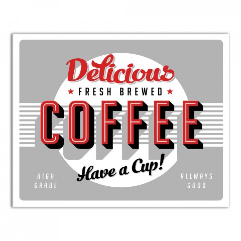 Delicious Fresh Brewed Coffee 16x20 Canvas Wall Art