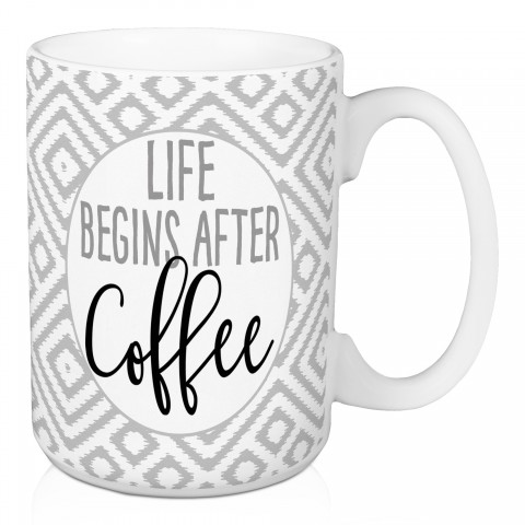 Life Begins After Coffee 15 oz Mug