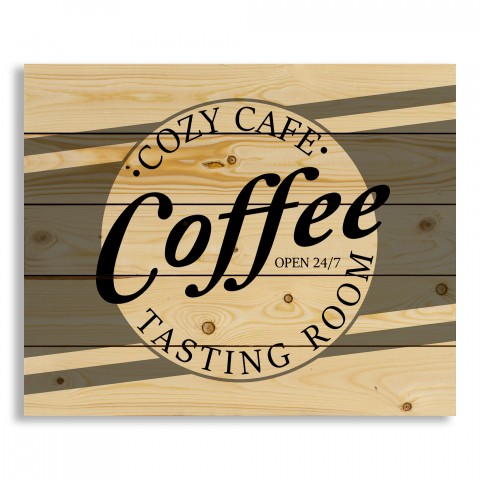 Cozy Café Tasting Room 22x18 Pallet Wood Art