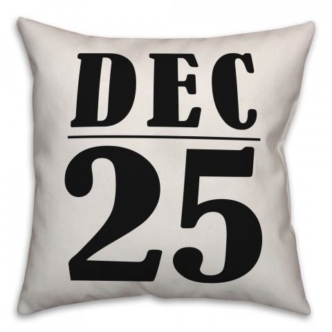 Dec. 25 18x18 Spun Poly Pillow