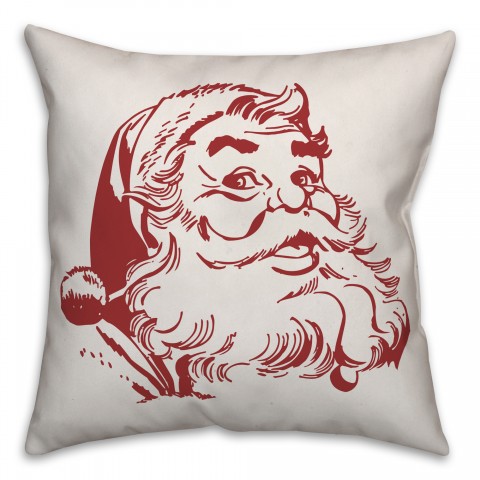 Santa 18x18 Spun Poly Pillow