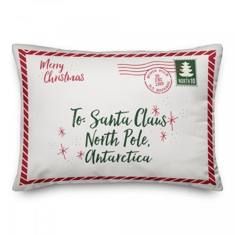 Letter to Santa 14x20 Spun Poly Pillow