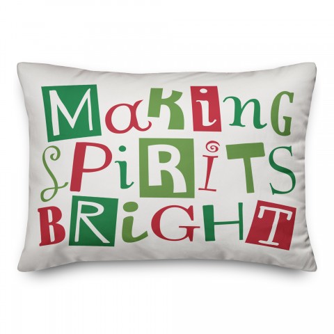 Making Spirits Bright 14x20 Spun Poly Pillow