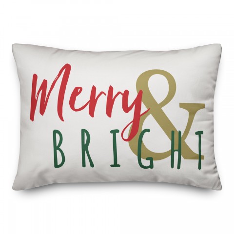 Merry & Bright 14x20 Spun Poly Pillow