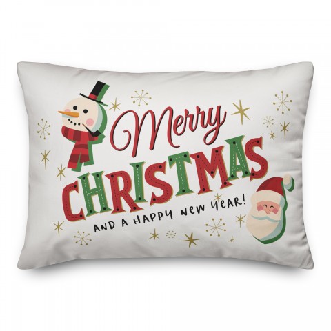 Merry Christmas 14x20 Spun Poly Pillow
