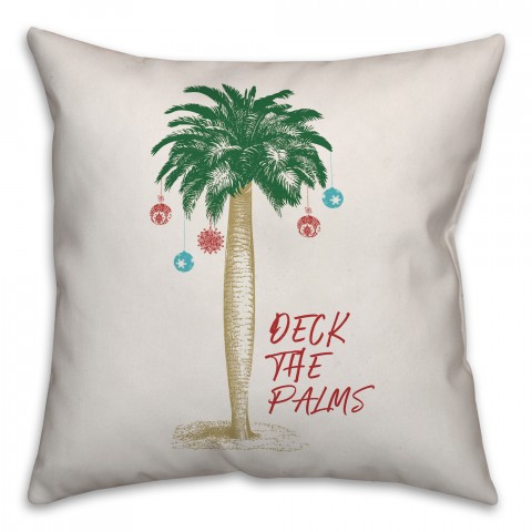 Deck the Palms 18x18 Spun Poly Pillow