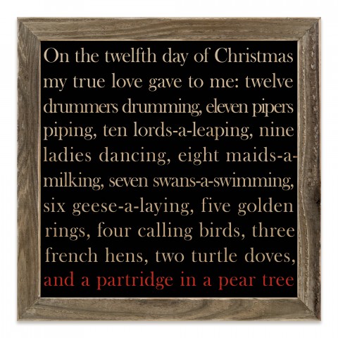 12 Days of Christmas 12x12 Framed Pallet Wood Art