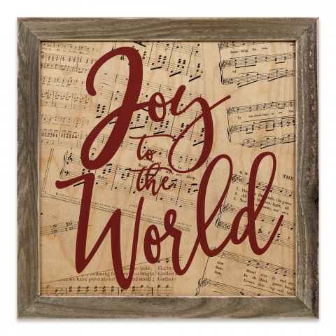 Joy to the World 12x12 Framed Pallet Wood Art